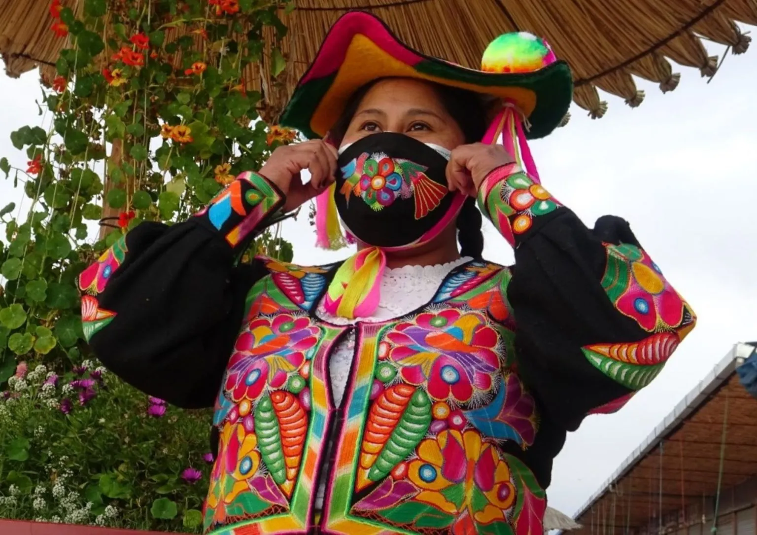 Detalle de la artesanía de las mujeres Aymaras