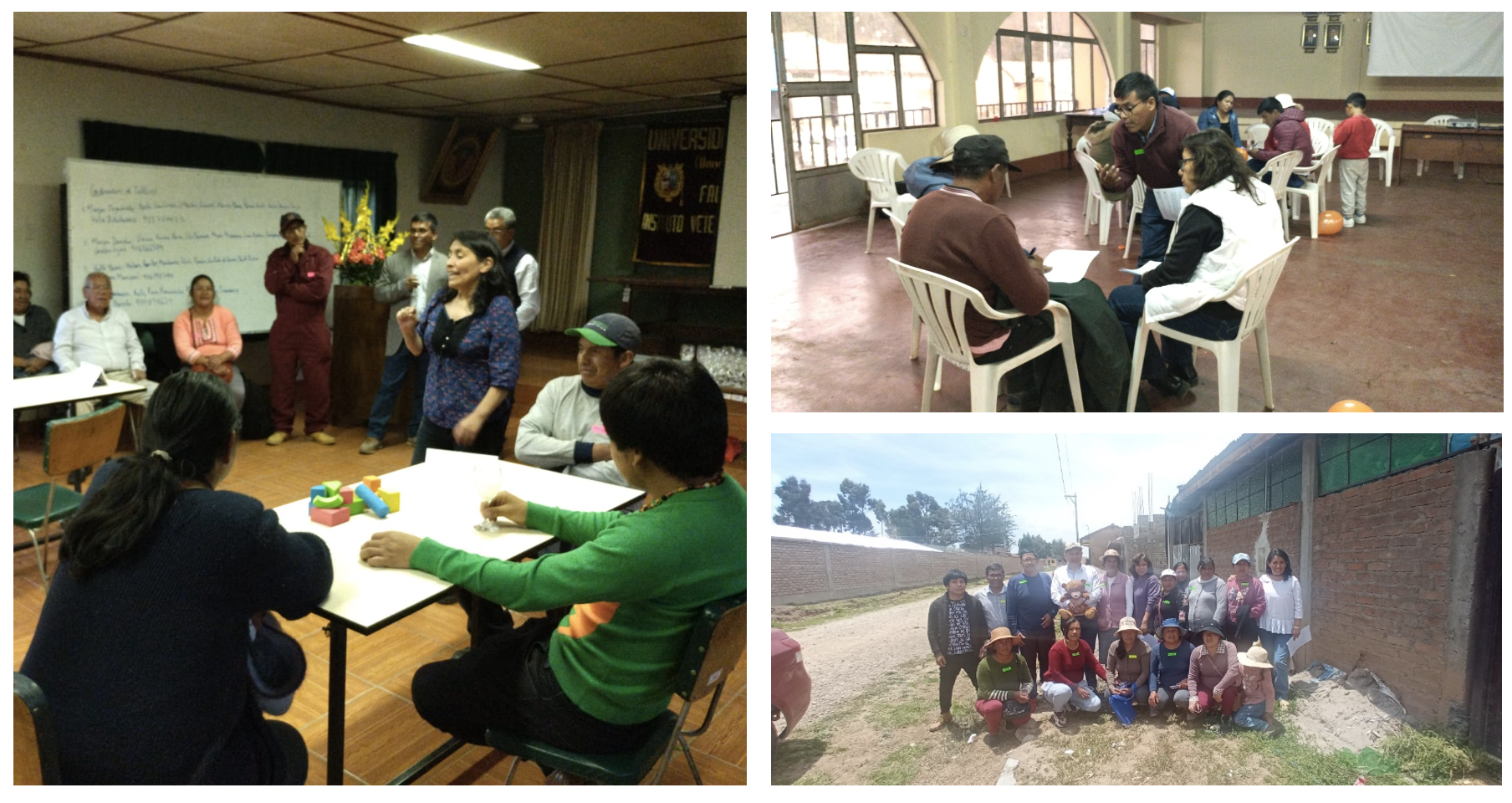 Reuniones con los productores en Jauja junto con el equipo de investigación.